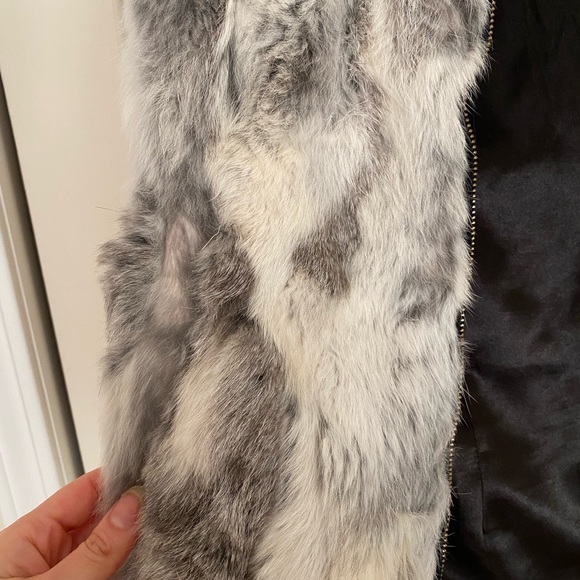 Saks Fifth Avenue Black Label Rabbit Fur Vest - Picture 3 of 4